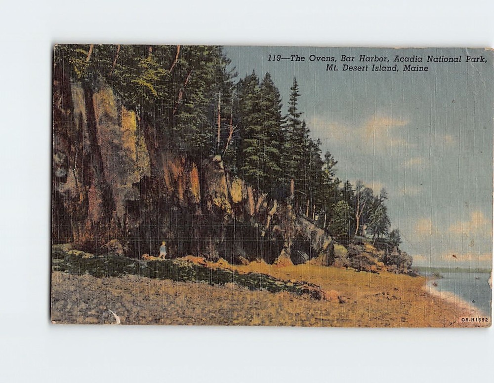 Postcard The Ovens Bar Harbor Acadia National Park Mt. Desert Island Maine USA-image