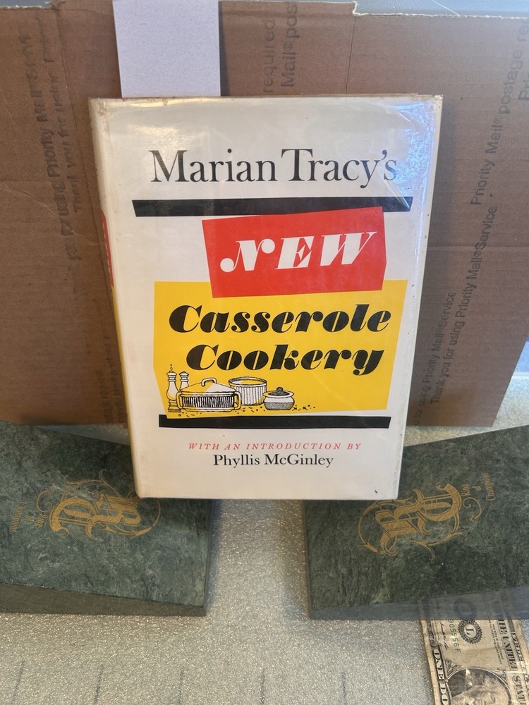1968 Marian Tracy New Casserole Cookery HC DJ Viking Press Vintage Cookbook