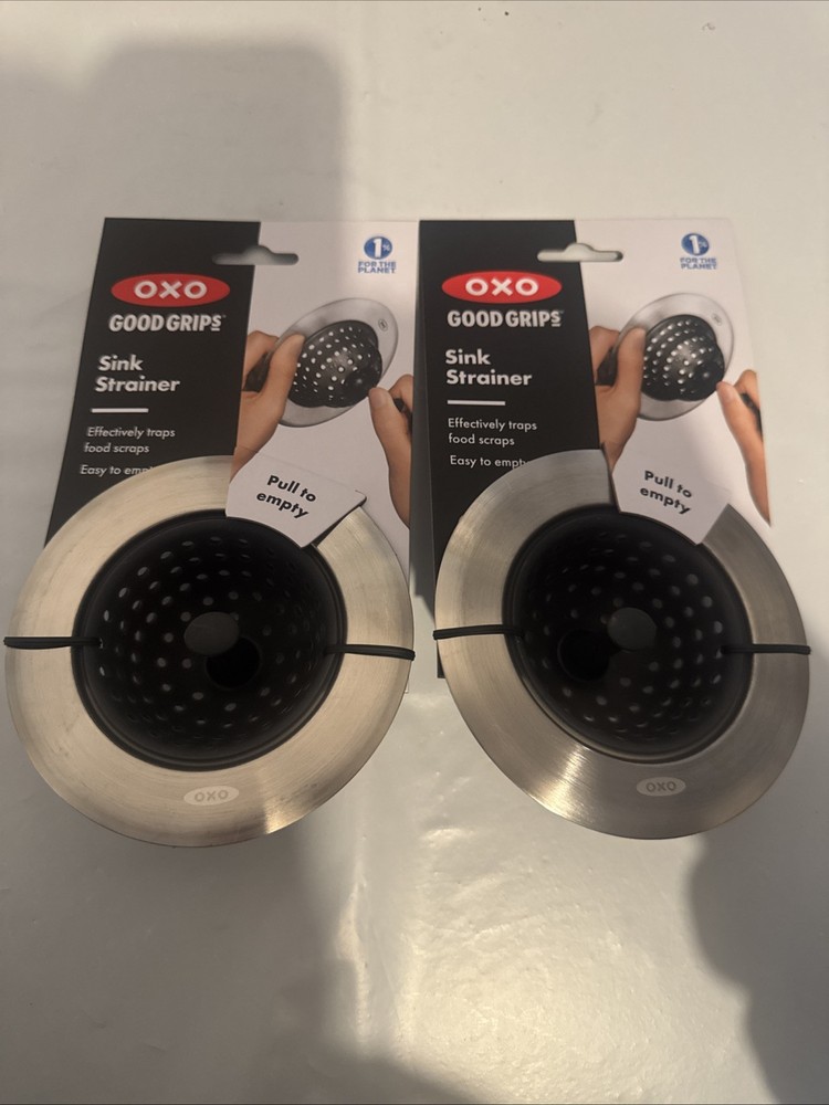 OXO Good Grips Silicone Sink Strainer Set of 2 Universal Black Finish