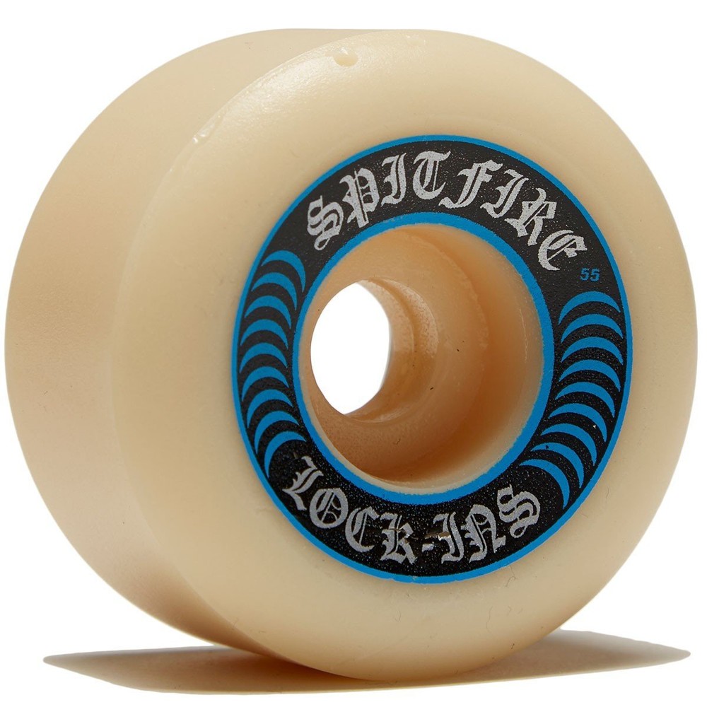 Spitfire Formula Four Lock-In Wheels White Blue 55mm 99a 4-Pack