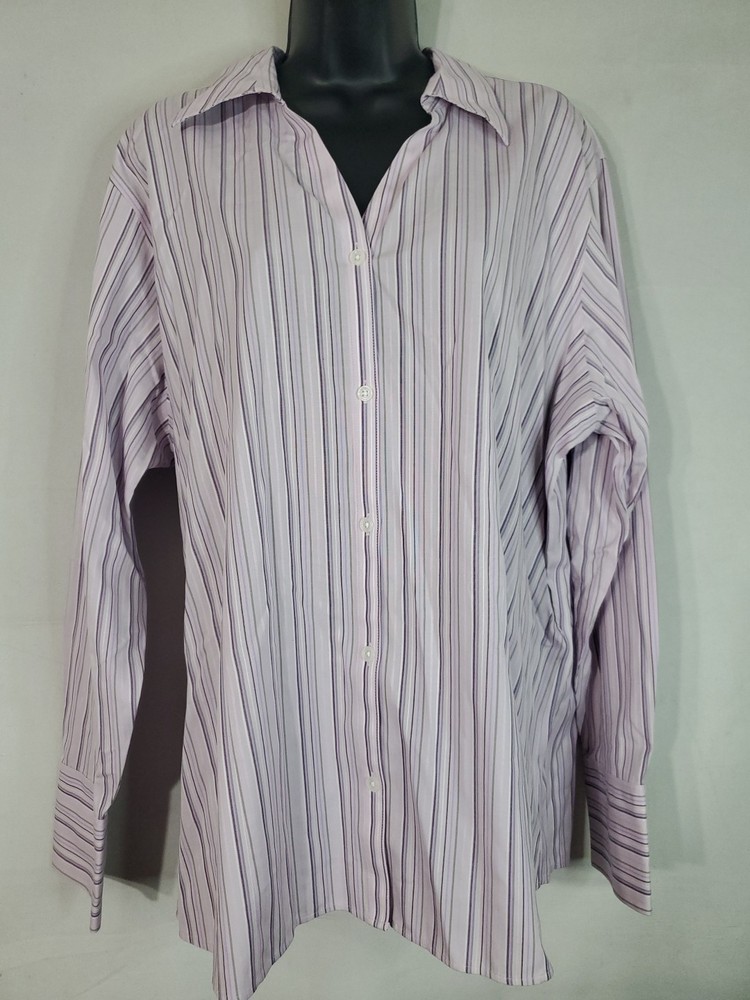 Eddie Bauer Button Up Shirt Women’s Size 2XL Tall Plaid Wrinkle Free Stretch