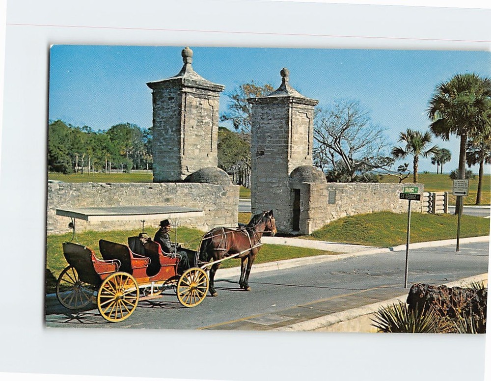 Postcard Old City Gate St. Augustine Florida USA