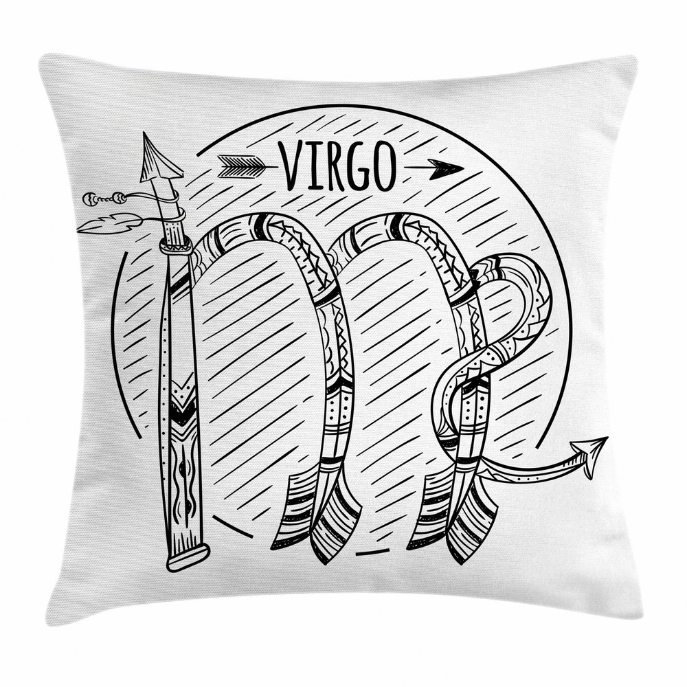 Zodiac Virgo Throw Pillow Covers for Home Decor in 8 Sizes