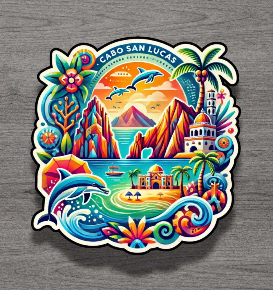 Cabo San Lucas Mexico Fridge Magnet or Laptop Sticker