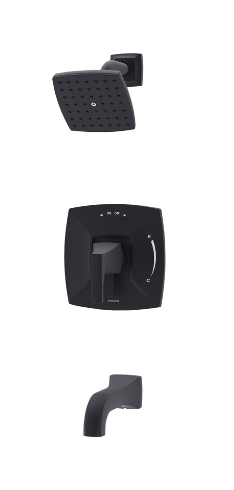 Symmons S569215TRM Oak Tub and Shower Trim Package - Black