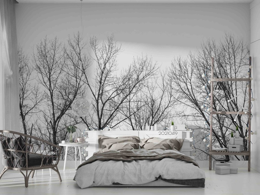 3D Forest Winter Landscape Wall Murals Wallpaper Murals Wall Sticker