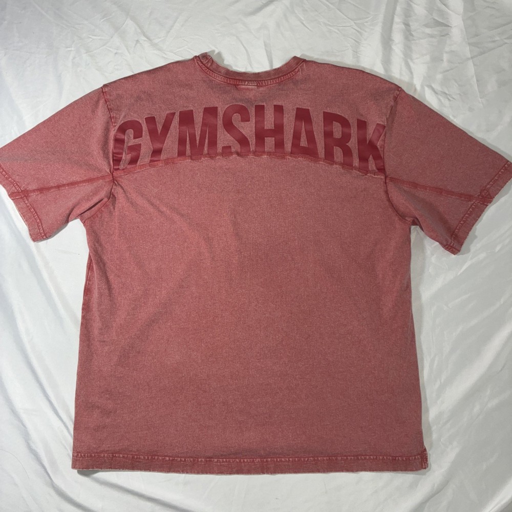 Gymshark Graphic Logo T-Shirt Maroon Size XL Spellout