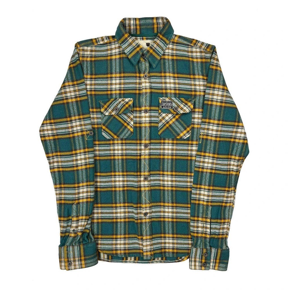 Unbranded Checked Flannel Shirt - Large Green Cotton