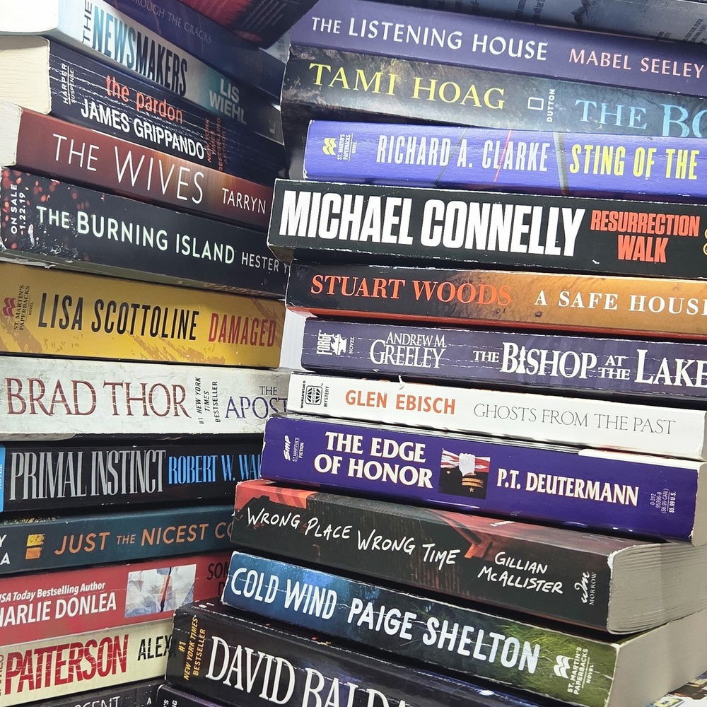 Books Lot 6 Mystery Suspense Thriller Random Mixed Assorted Hardcover FREE SHIP