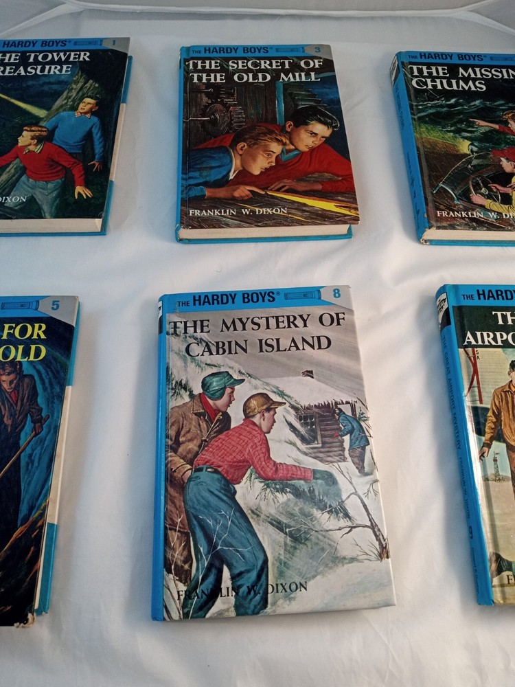 Book Lot of 5 Vintage Hardy Boys Books Grosset and Dunlap Franklin W Dixon