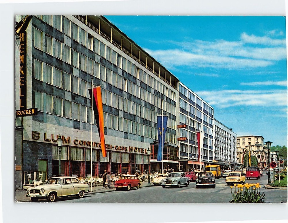 Postcard Wilhelmstrasse Wiesbaden Germany
