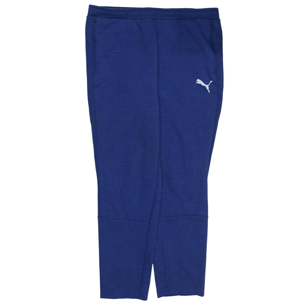 Puma Mens Joggers Royal Blue Tapered Elastic Waist Zip Pockets Sportswear XL