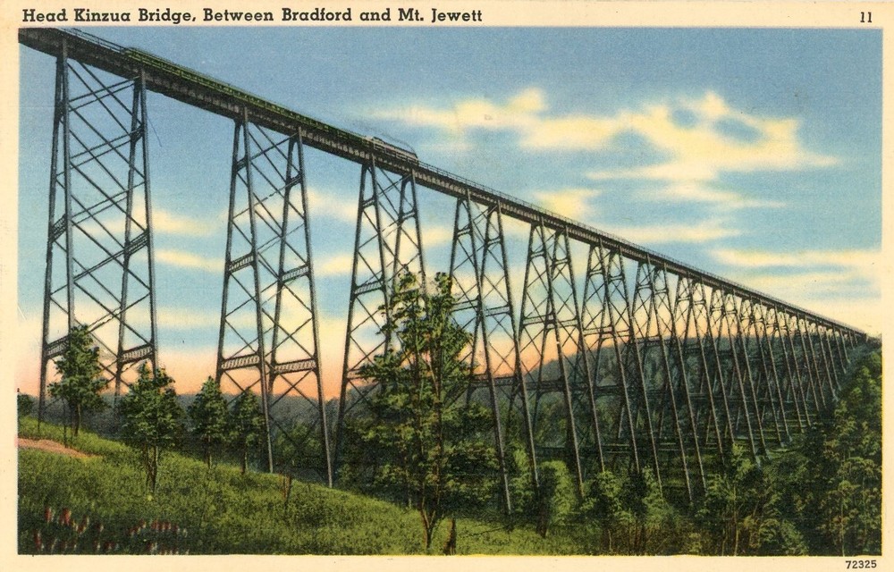 Head Kinzua Bridge, Between Bradford & Mt Jewett, Pennsylvania, Posted -POSTCARD