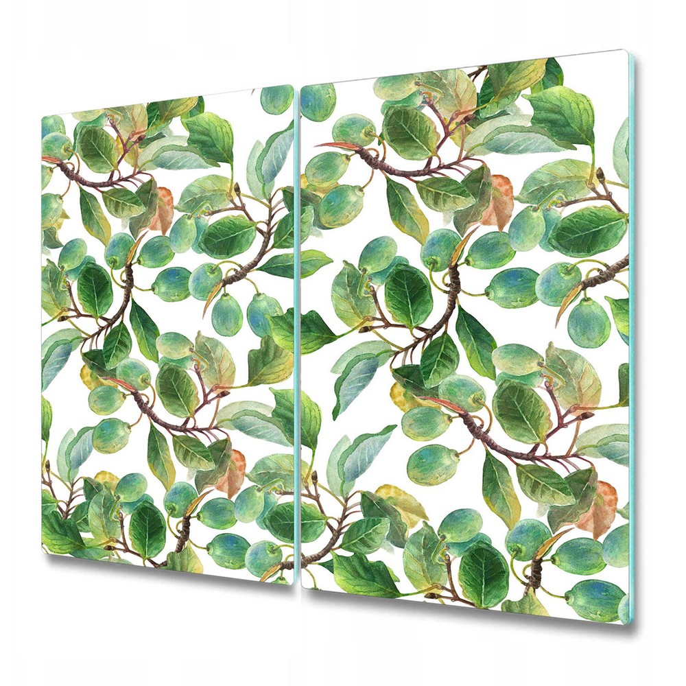 Tempered Glass Chopping Cutting Board Plum Floral Garden Art Floral 2x30x52