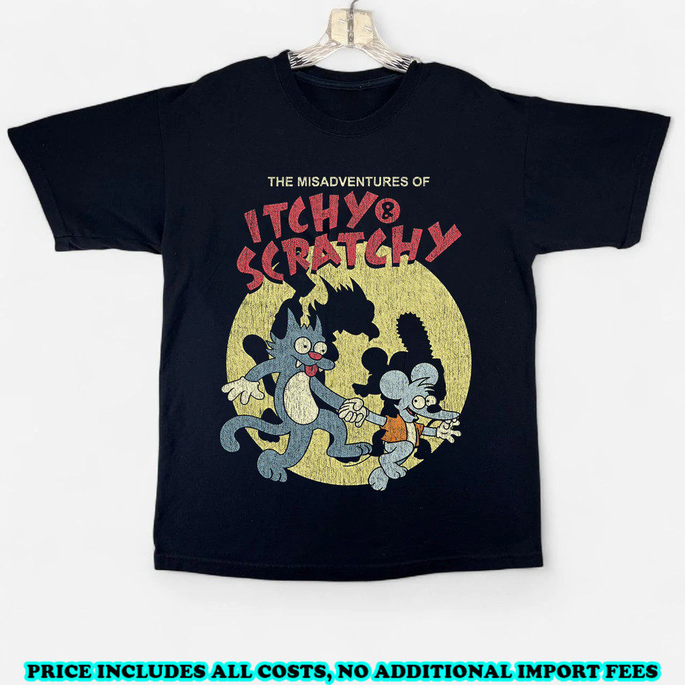 Rare The Itchy and Scratchy Show T-shirt S to 5XL BA364 FREE SHIPPING