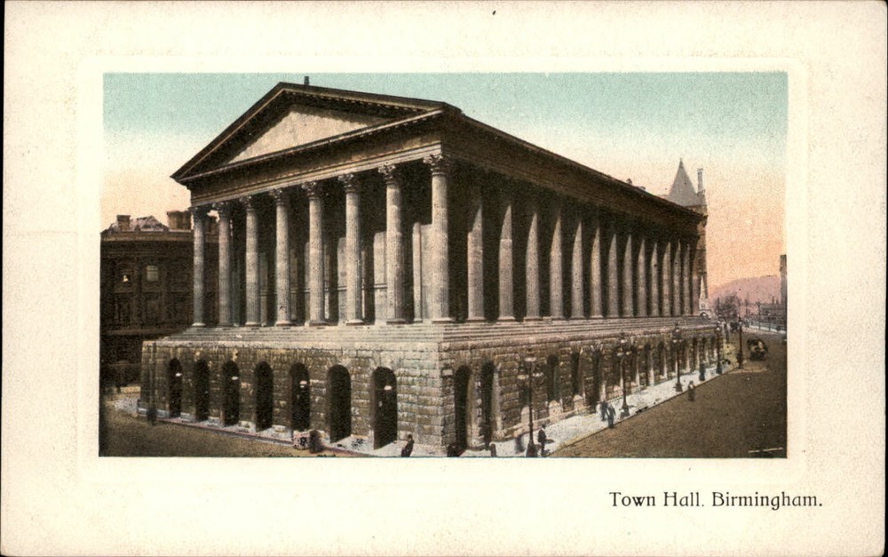 Birmingham West Midlands Co England Town Hall unused ETW Dennis postcard