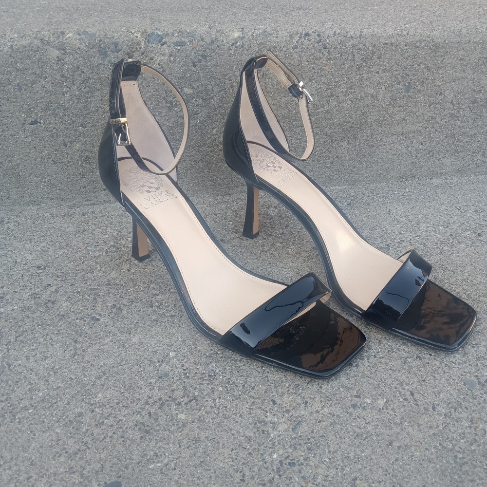 Vince Camuto Black Strappy Heels Sz. 10