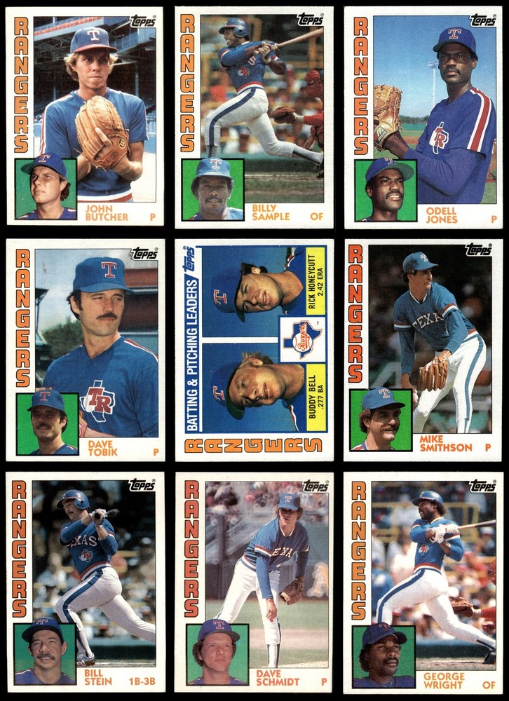 1984 Topps Rangers Almost Complete Team Set 5.5 - EX+ 7300941 (20 / 29 cards)