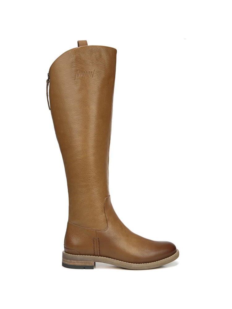 FRANCO SARTO Womens Brown Cushioned Meyer Almond Toe Zip-Up Riding Boot 7.5