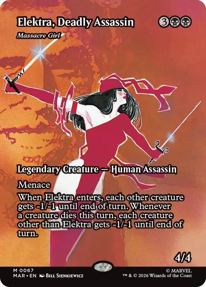 Elektra, Deadly Assassin - Massacre Girl (Borderless) Marvel Super HeroesRegular