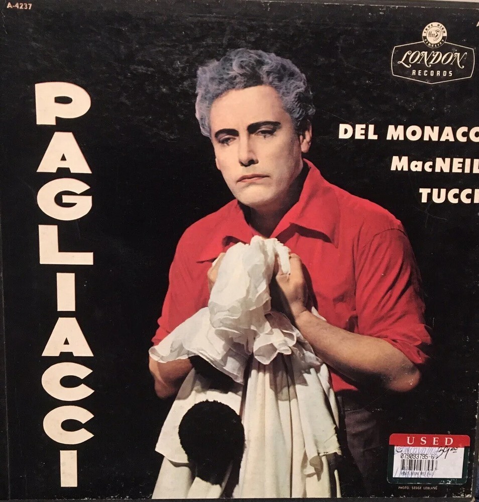 PAGLIACCI 2 LP BOX SET Del Monaco MacNeil Tucci A4237 rare vinyl set booklet NM-