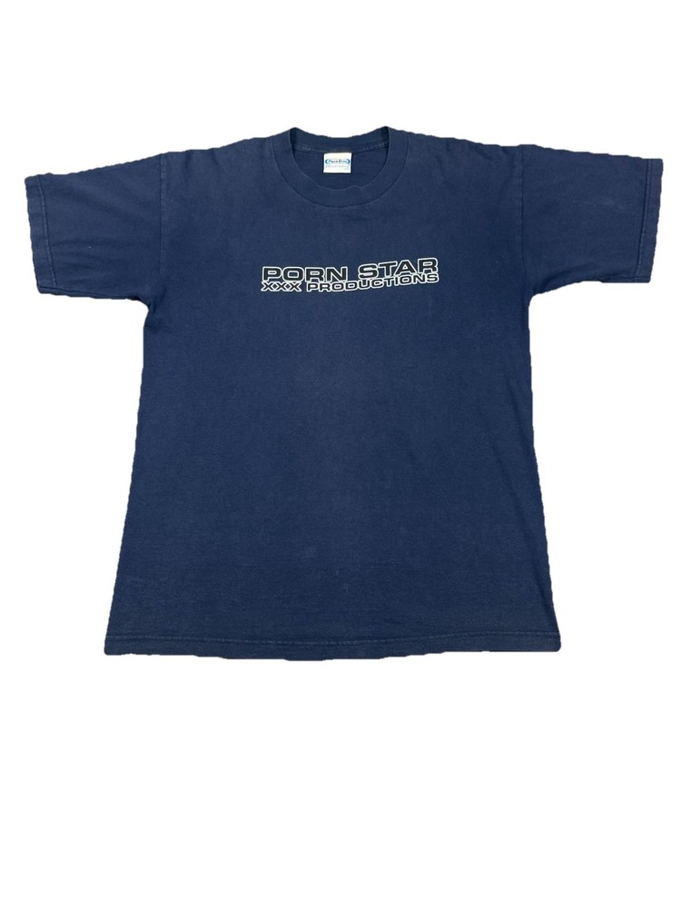 Vintage Porn Star XXX Productions Exclusive Crew Member T Shirt Rare Navy SZ XL