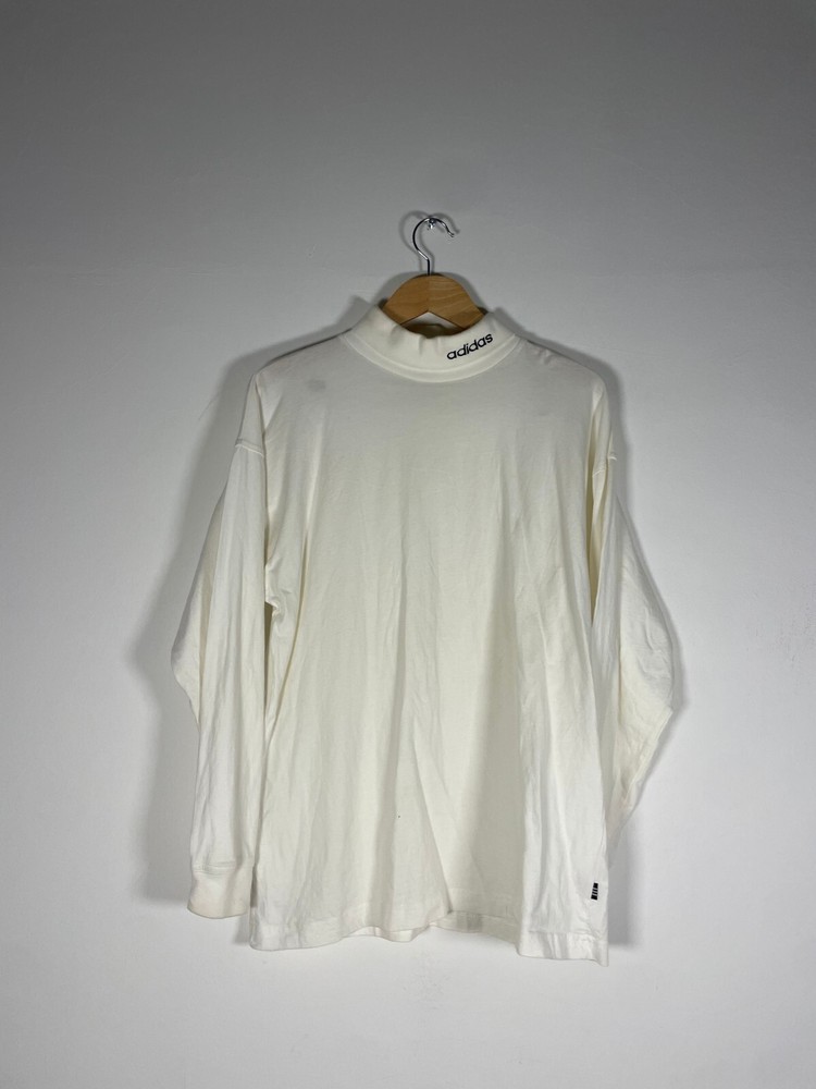 Vintage 90's Adidas Sweatshirt With Turtleneck (Size: L) Made in Portugal