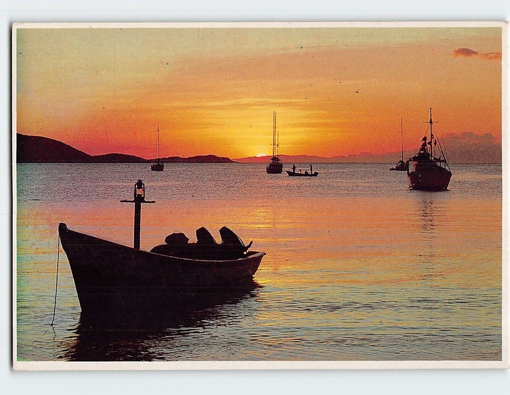 Postcard Atardecer en ujan Griego Isla de Margarita Venezuela