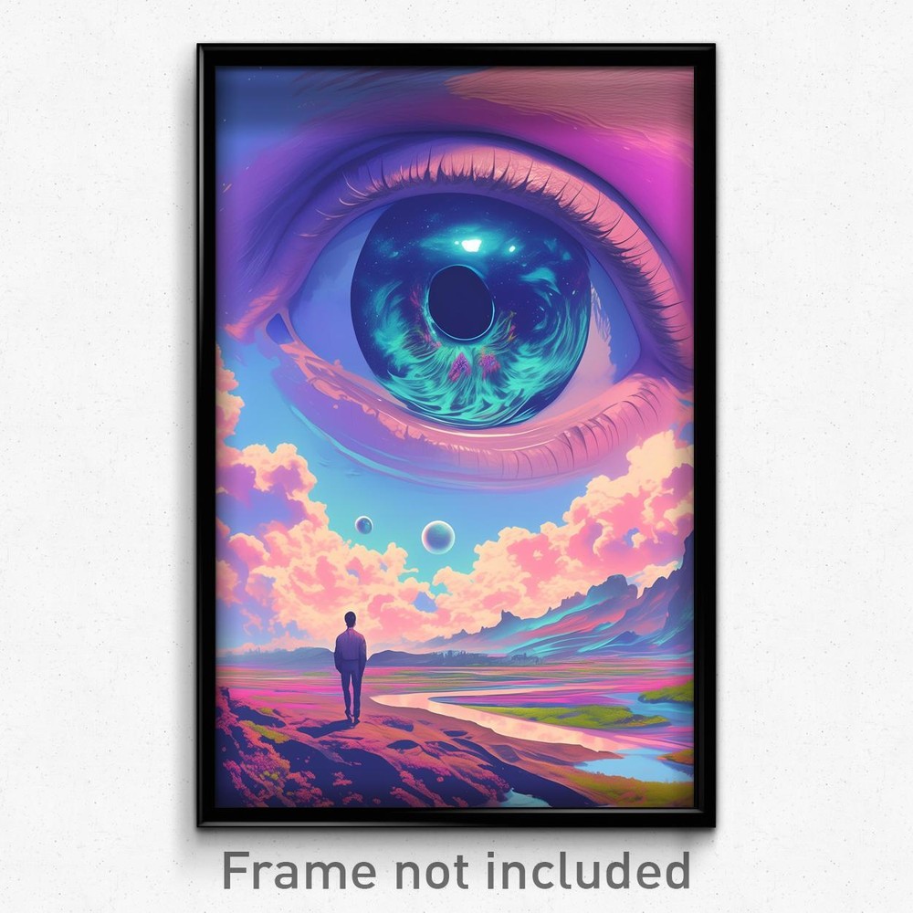 Psychedelic Retro Movie Art Poster Dizzying Hurricane Film Print