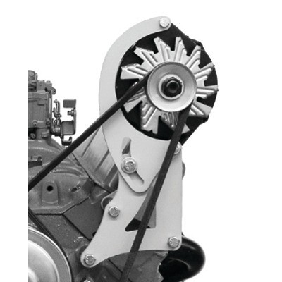 Alan Grove 228L Natural Steel SBC Hi-Mount Alternator Bracket Kit Driver Side Performance