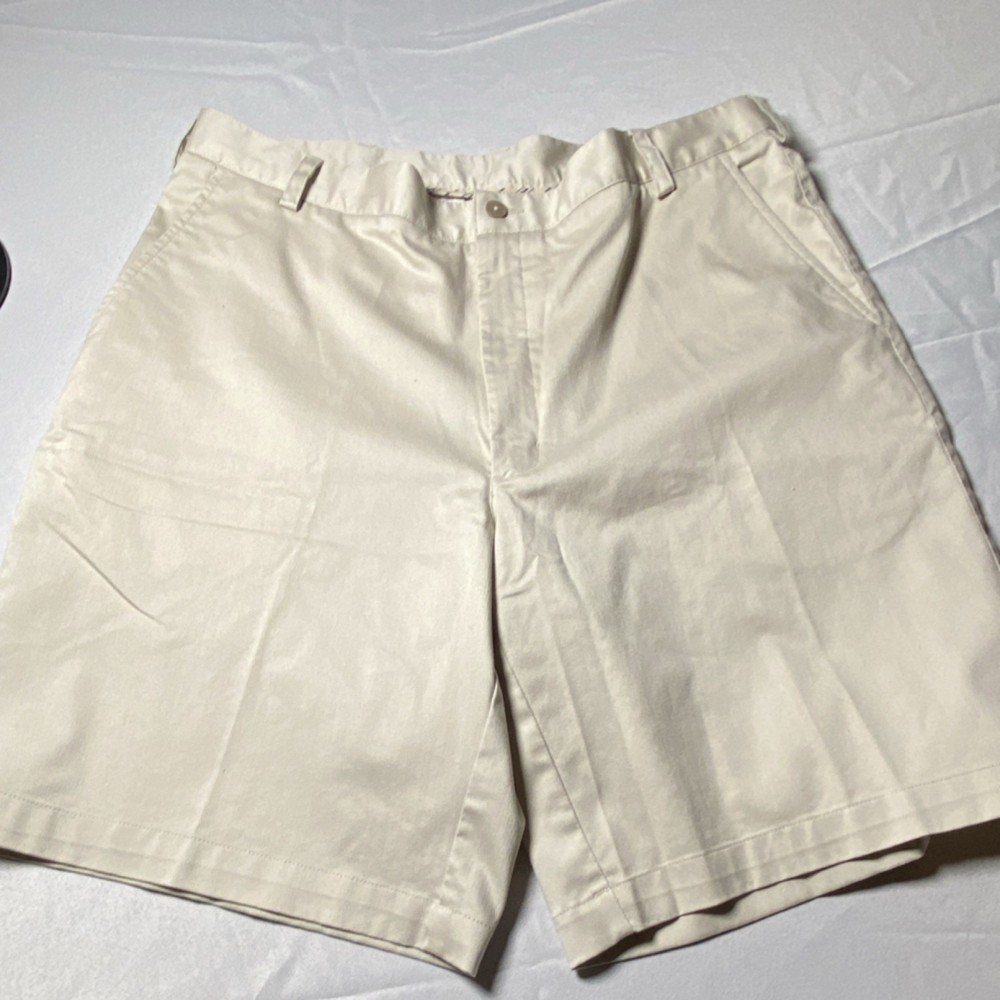 Nike Chino Shorts Beige Men's Cotton Polyester Spandex Logo Pockets Button