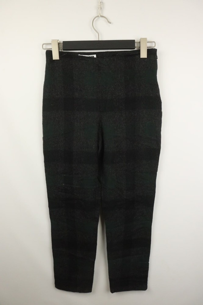 JIL SANDER Black Wool Check Plaided Dress Pants Trousers Size W28