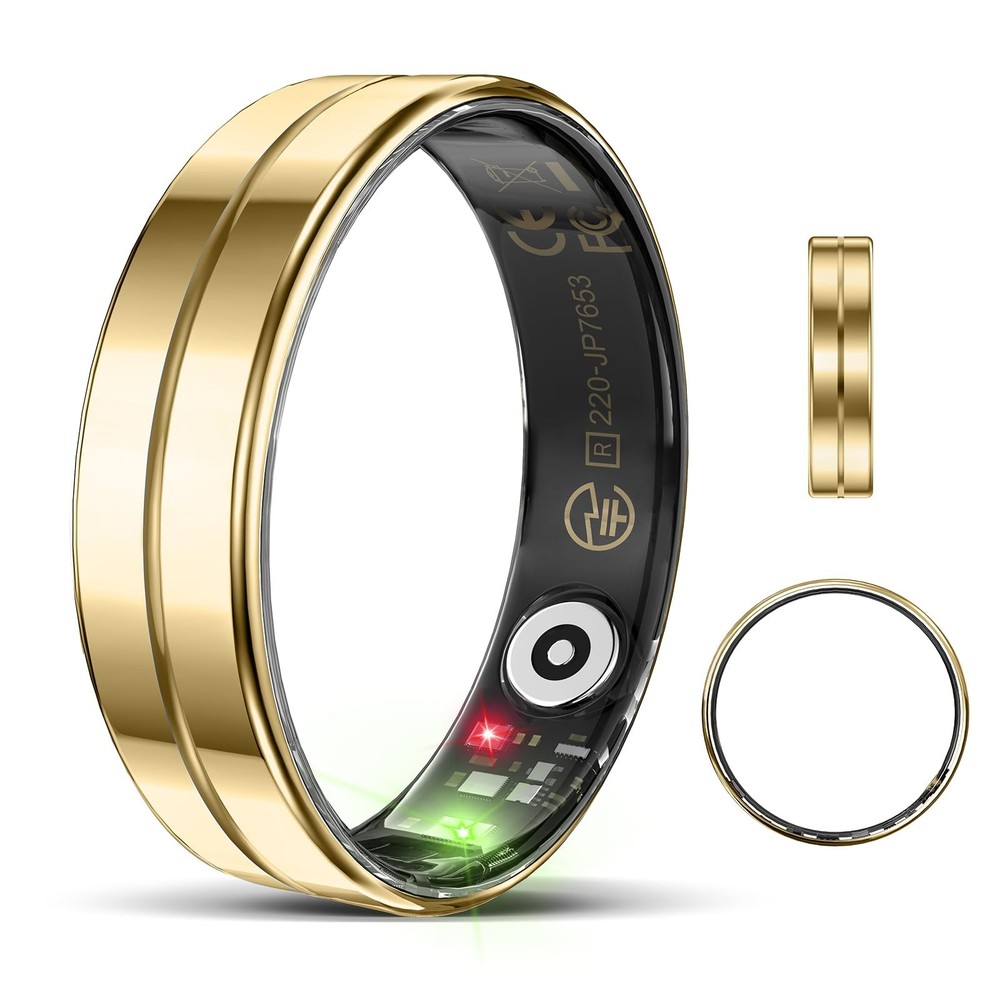 Smart Health Ring for Women & Men – Waterproof Fitness Tracker with Heart Rate Monitor