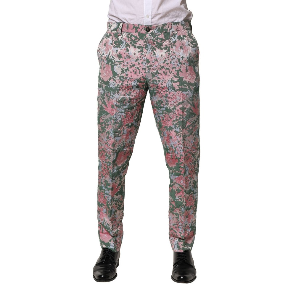 DOLCE & GABBANA Pants Multicolor Floral Jacquard Men Trousers IT46/W32/S 1050usd