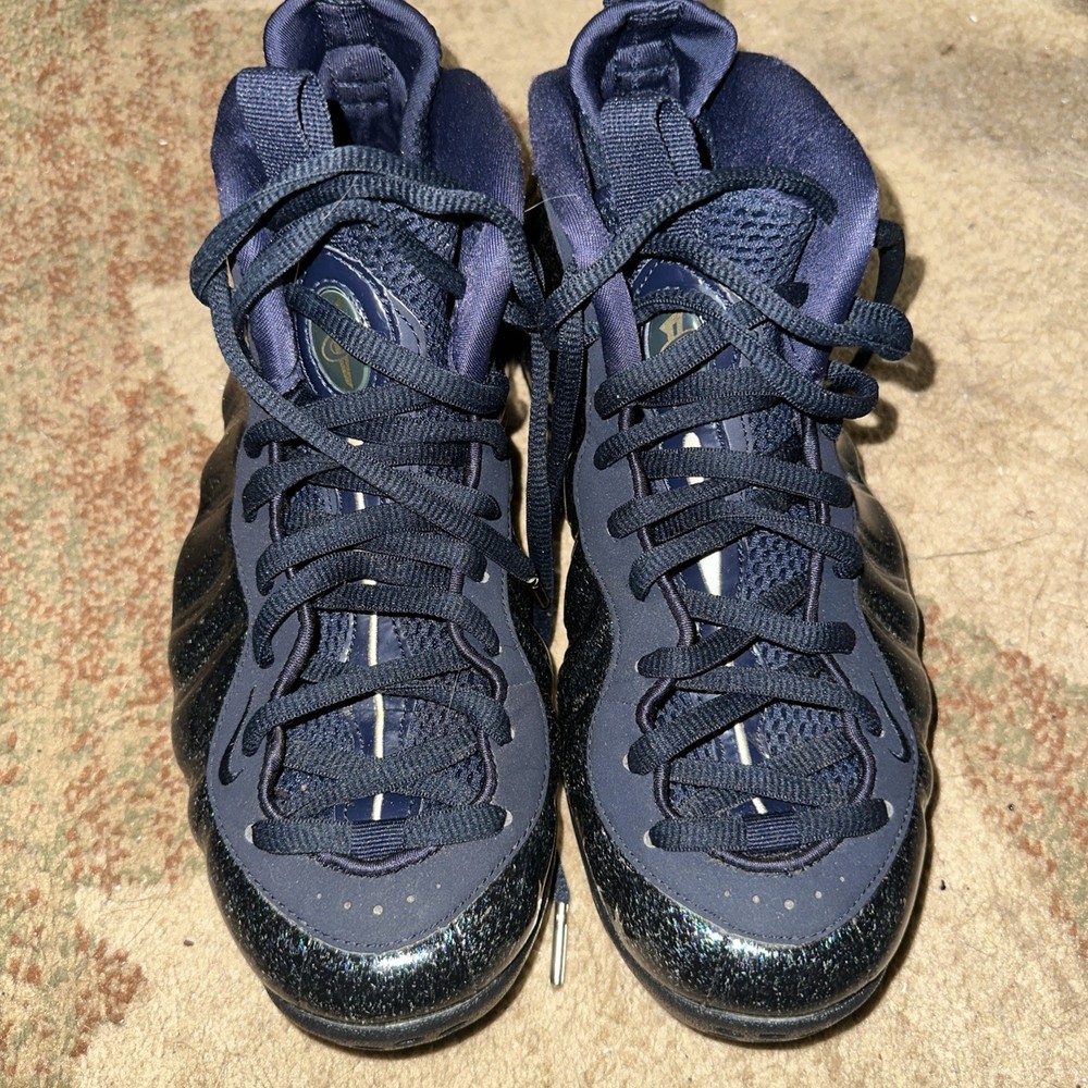 Nike Air Foamposite One Glitter Women’s Size 9.5 Obsidian Blue Custom AA3963-400