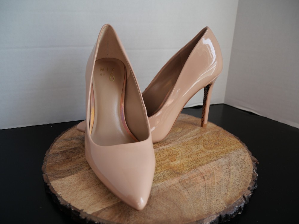 Nude Pink Transparent Pointed Toe Stiletto High Heels Party Shoes
