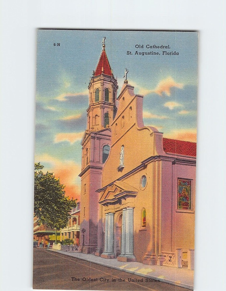 Postcard Old Cathedral St. Augustine Florida USA