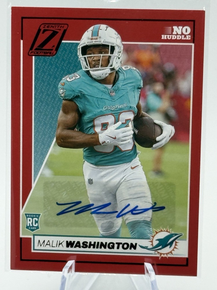 2024 Zenith - Malik Washington #172 No Huddle Rookie Autographs (AU, RC)
