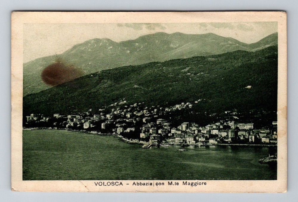 Croatia- Voloska Abbazia Mount Maggiore Coastal View Old Postal Vintage Postcard