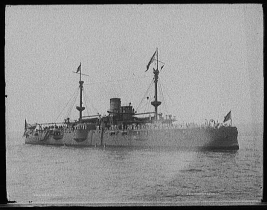 USS Texas,American battleships,naval warfare,Detroit Publishing Company,1890