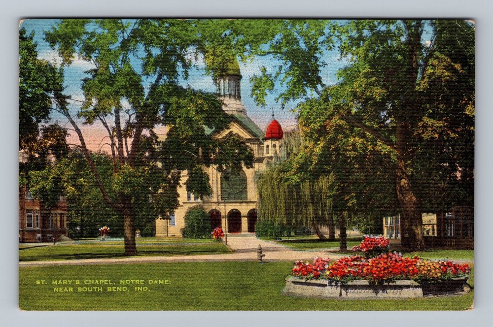 South Bend IN-Indiana St Mary's Chapel Notre Dame Vintage Postcard Standard Old