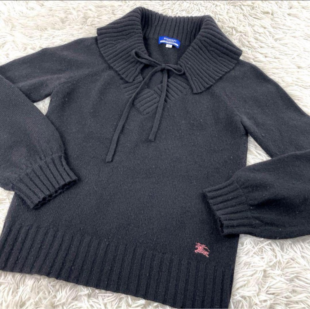 Burberry Black Knit Sweater Size M - Gently Used, No Flaws
