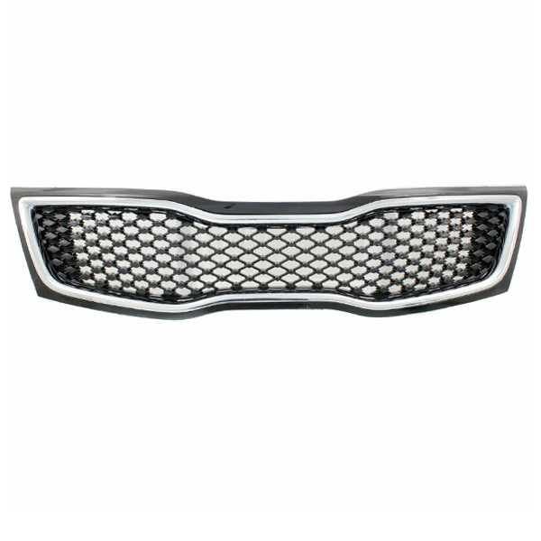 CAPA For 14-15 Optima 2.0L & 2.4L Front Grille Assembly Black w/Chrome Molding