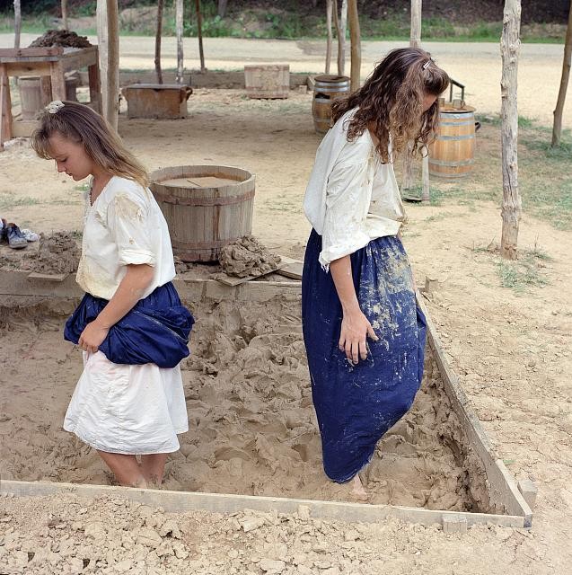 Mount Vernon,Virginia,VA,George Washington's Former Estate,Making Bricks 1