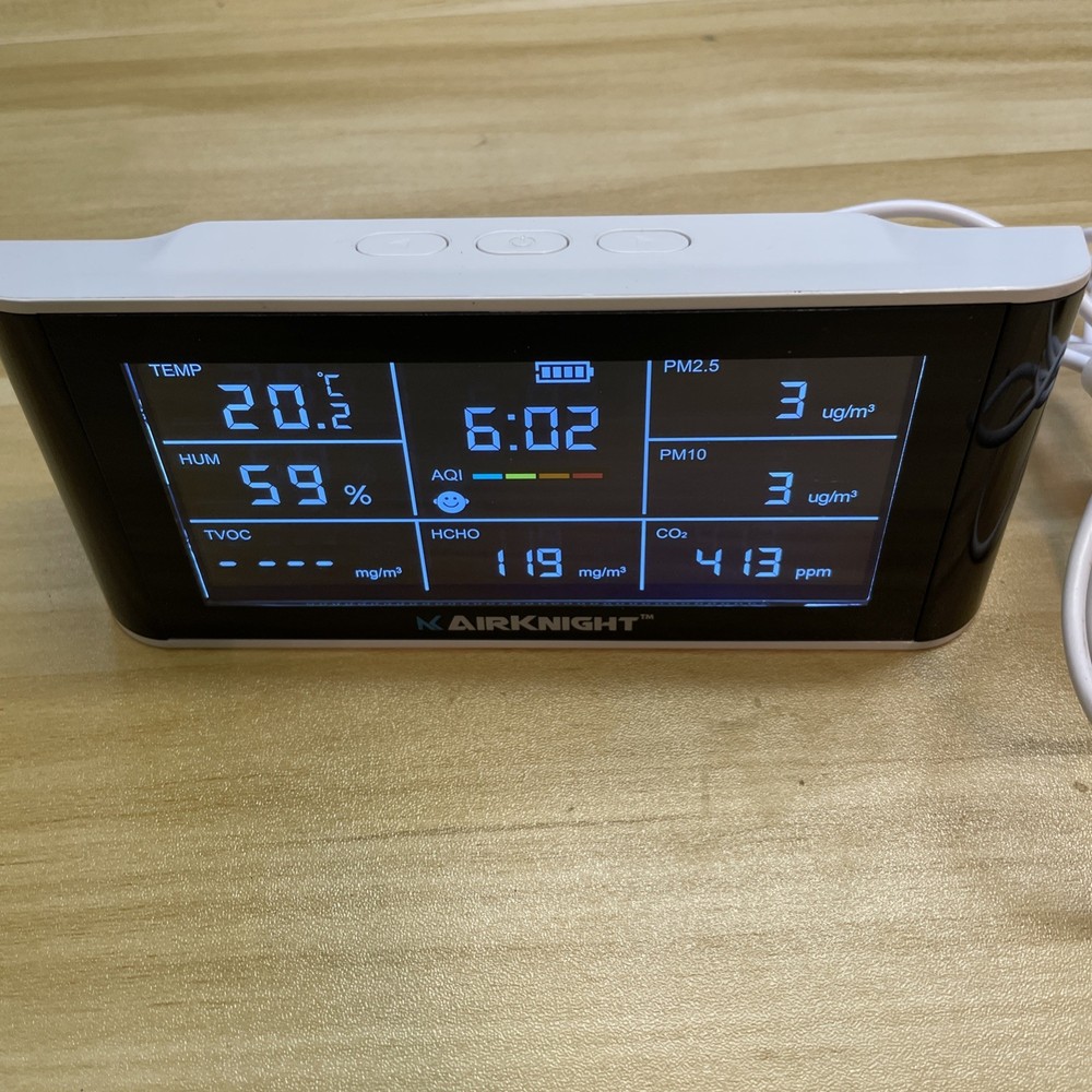 AirKnight AK9000 Indoor Air Quality Monitor CO2 PM2.5 PM10 TVOC Temp Humidity