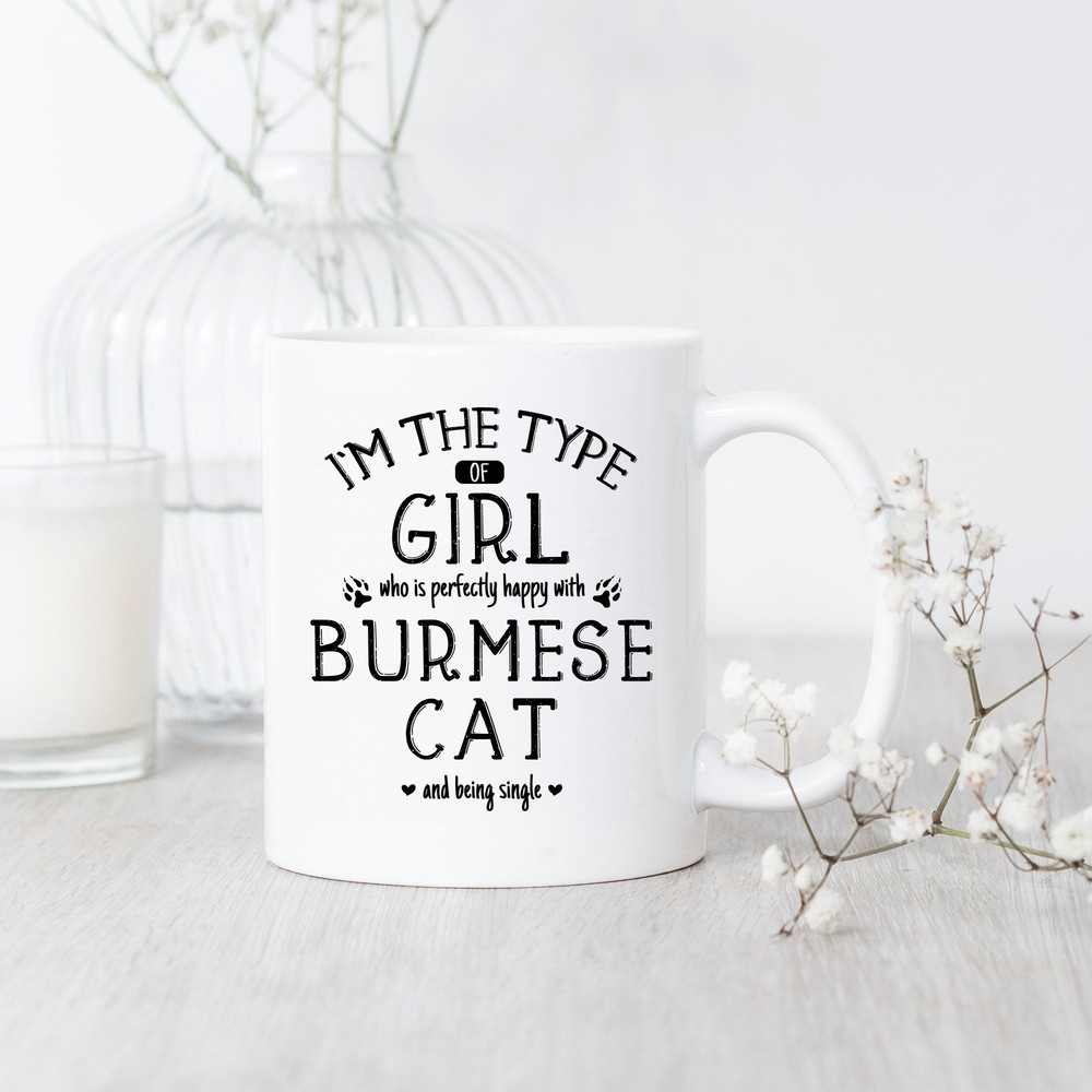 Burmese Cat Girl Mug Funny Burmese Cat Mug Burmese Cat Lover Gift Burmese Cat