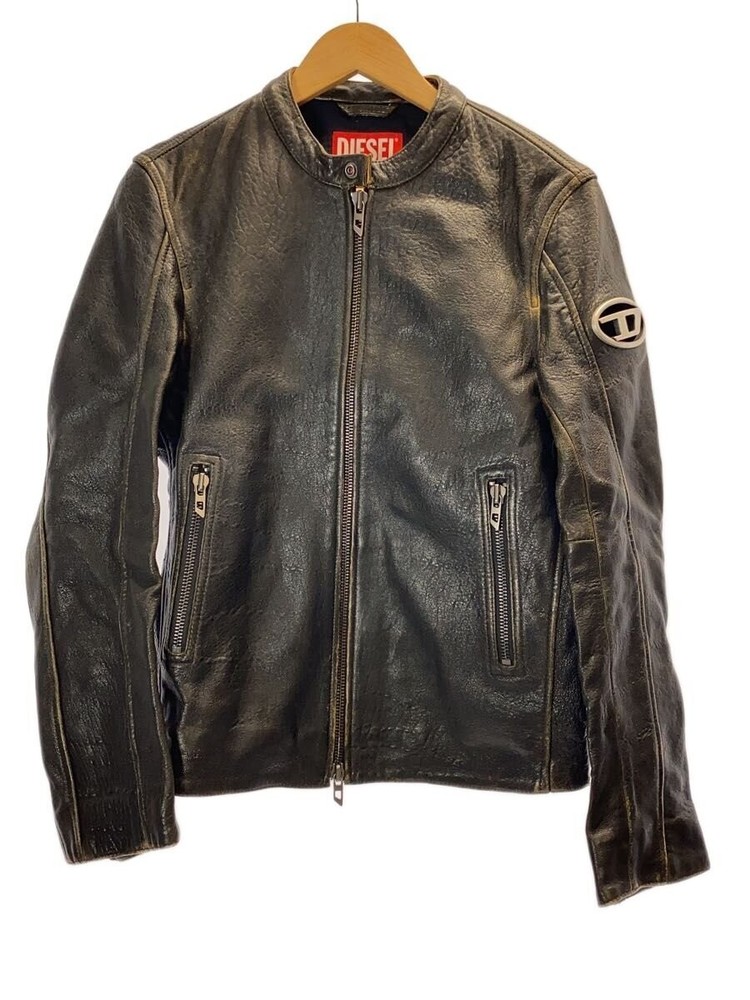 Diesel Single Riders Jacket/44/Sheep Leather/Brw/ Torn// 3482