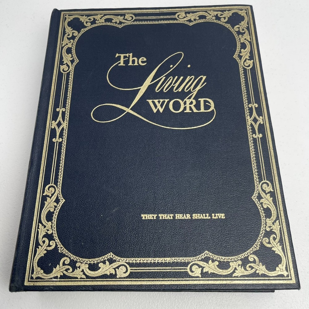 The Living Word - The Family Library Illustrated Holy Bible VTG Holman Red LTR