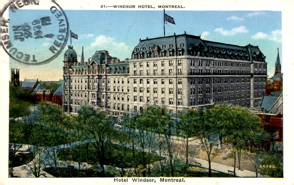 Visit to Hotel Windsor, Montreal, 1939 Postcard