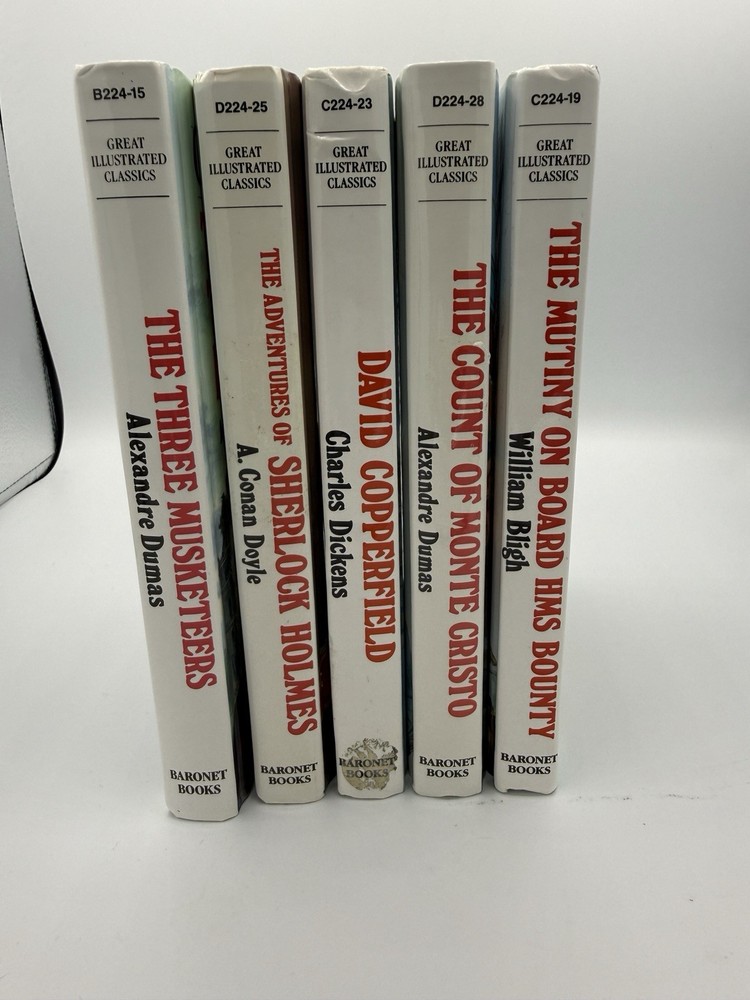 Lot of 5 Great Illustrated Classics Books Hardcover Mixed Authors Classic